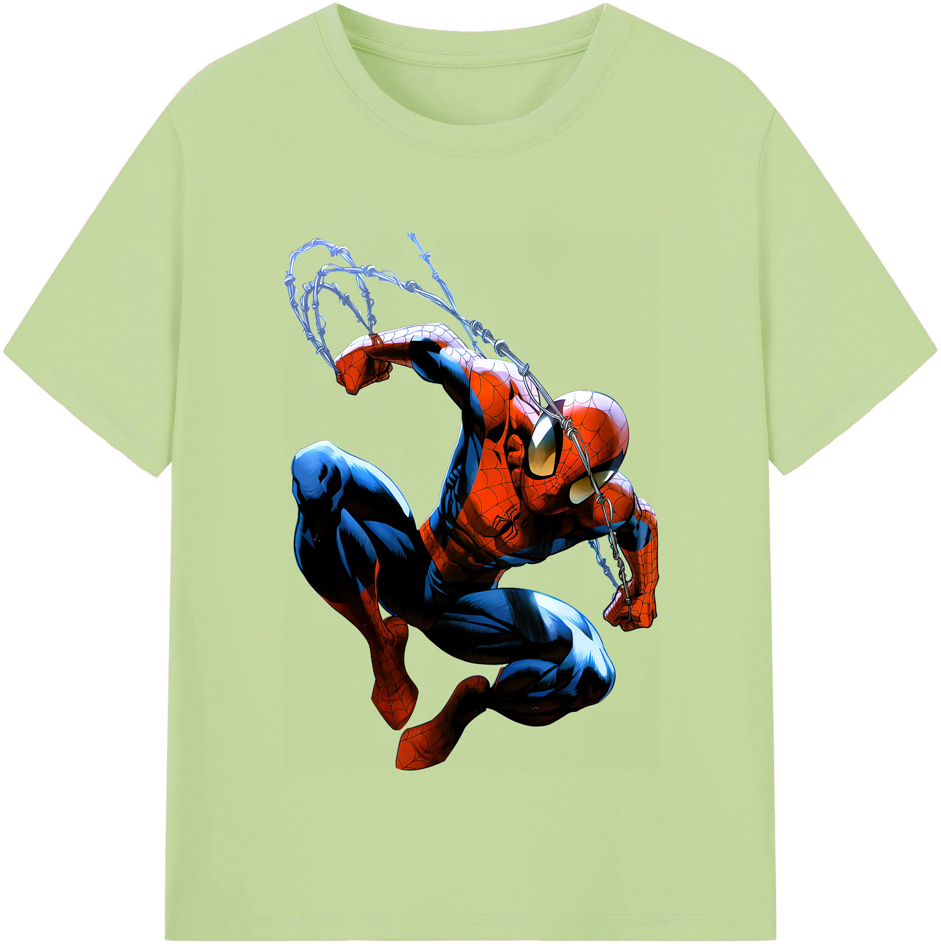 （画像用） Spider Man スパイダーマン 綿100％半袖Tシャツ（フロントプリント）